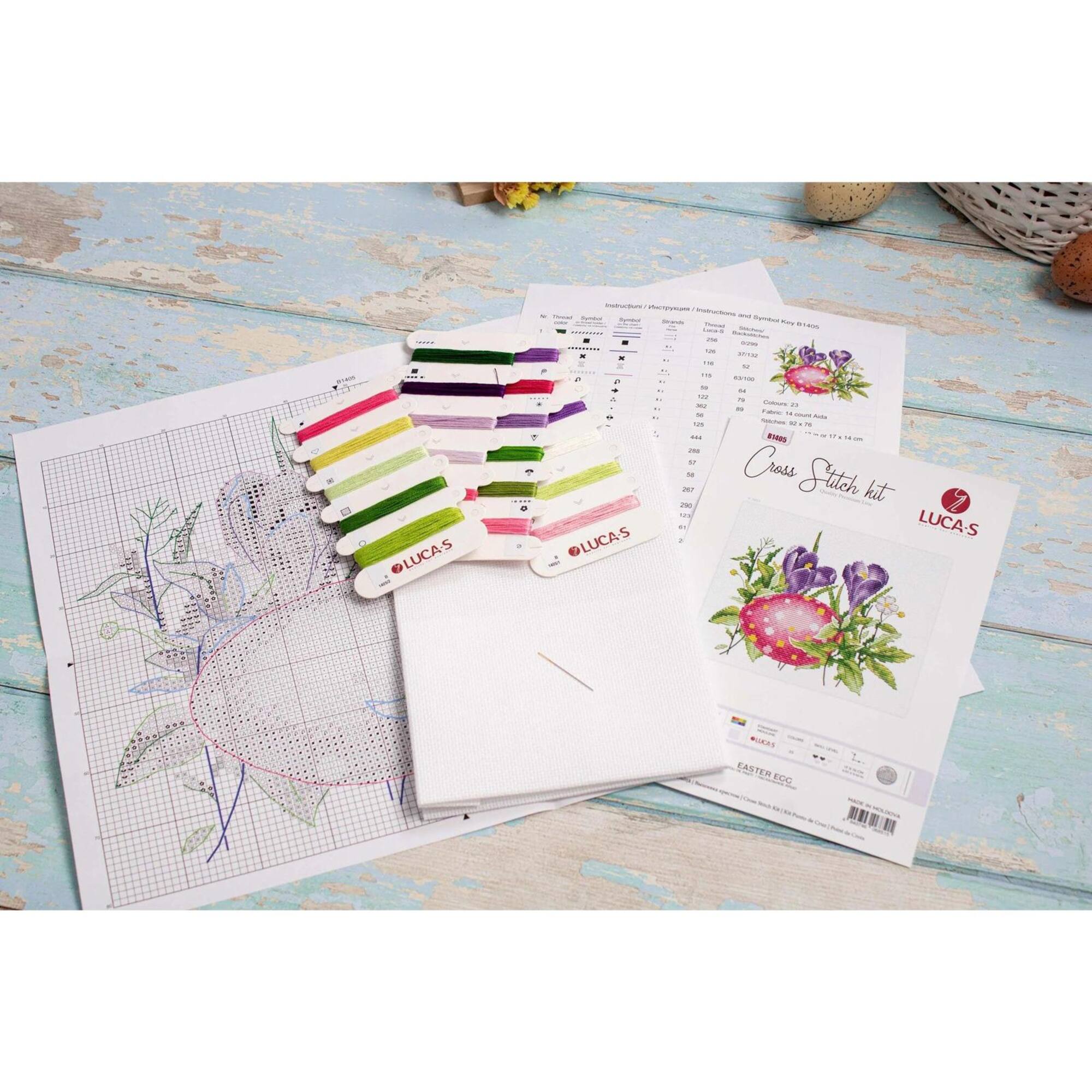 Luca-S Easter Egg Counted Cross Stitch Kit